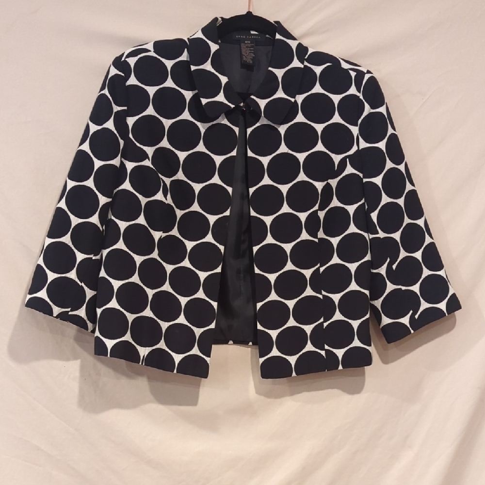 Anne Carson Monochrome Circle Blazer